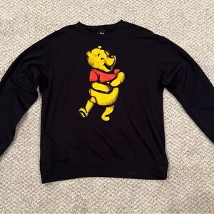 Disney Black and Red Crewneck Sweater with Winnie the Pooh